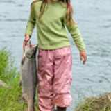 Girl Holding Sockeye Salmon